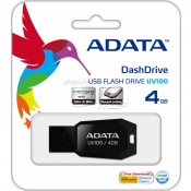 Флеш-накопитель 4Gb USB 2.0 Flash Drive, A-Data (UV100) Black